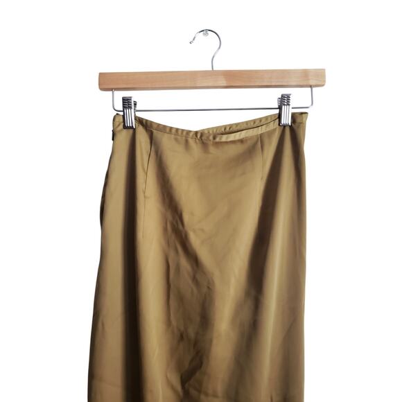 Free People Cerine Ruched Midi Skirt Green Size 0 - Picture 5 of 9